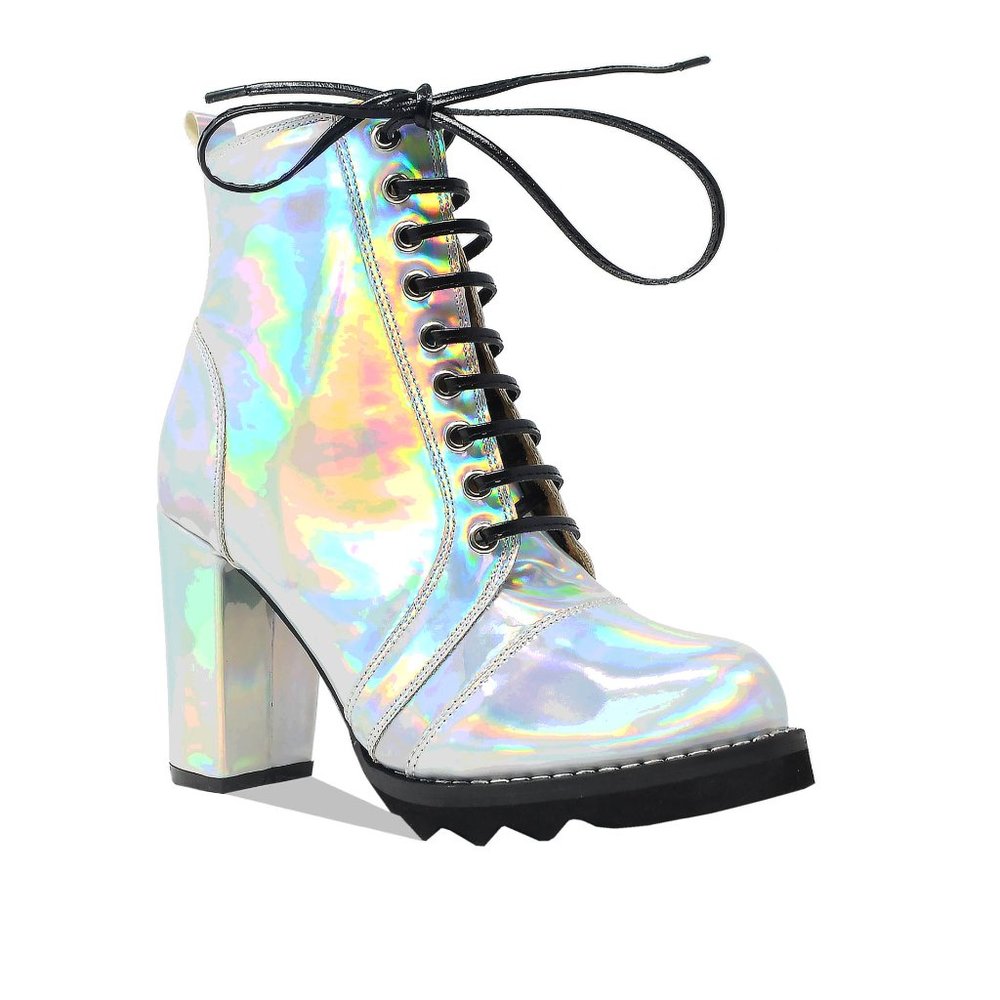 WOMEN'S CHUNKY HEELED BOOTIE - Picture 2 of 4